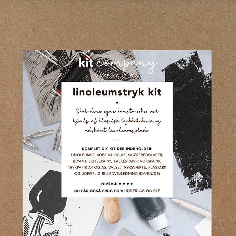 DIY linoleum print kit