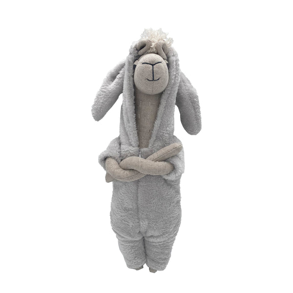 Llama dressed as a rabbit