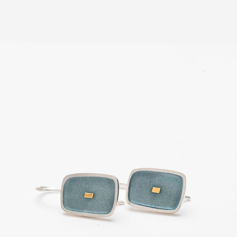 Earrings Windows turquoise grey