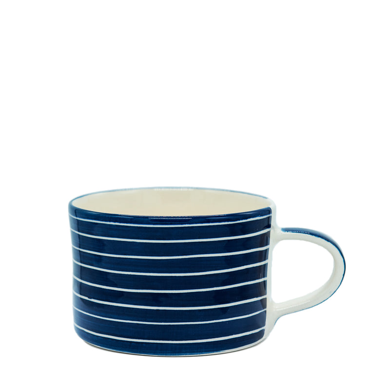 Striped mug – blue