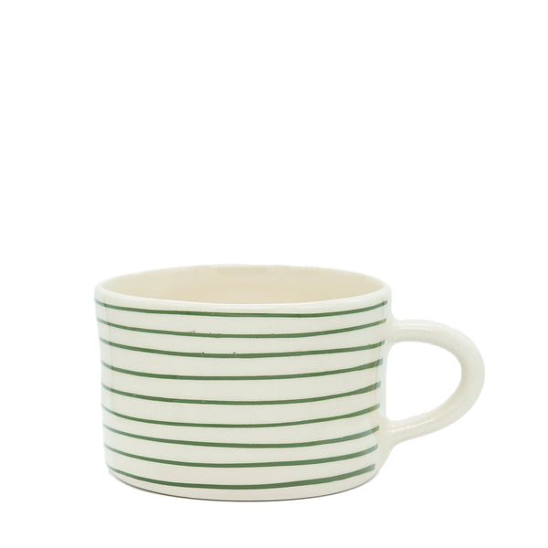 Striped mug – green