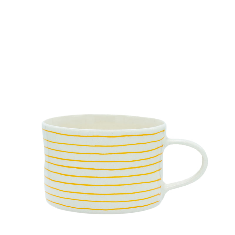 Striped mug – yellow
