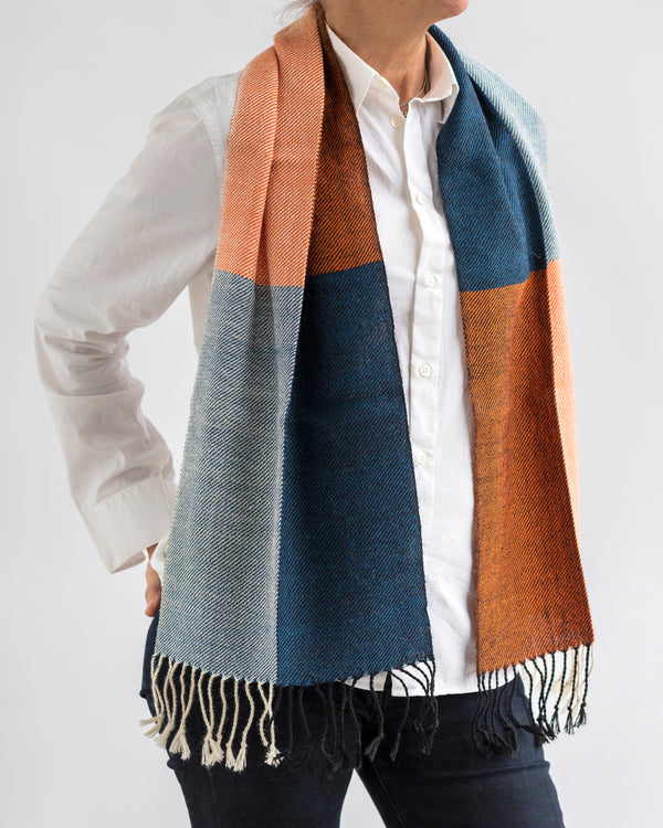 Alpaca wool scarf – blue