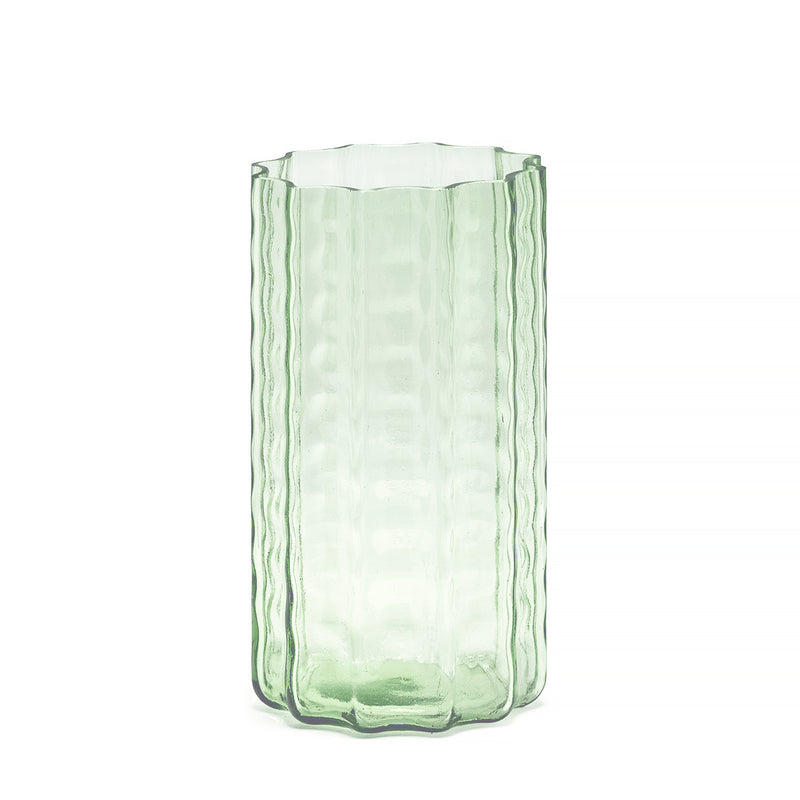 Wave glass vase