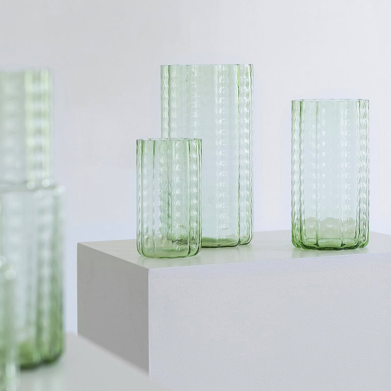 Wave glass vase