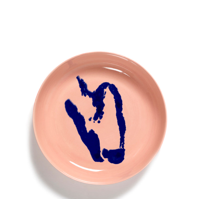 Feast high plate - pink/blue