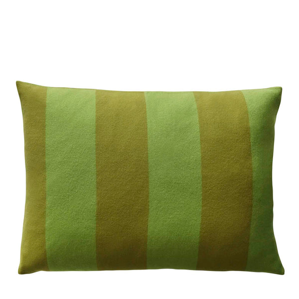 The Polychrome wool pillow – green