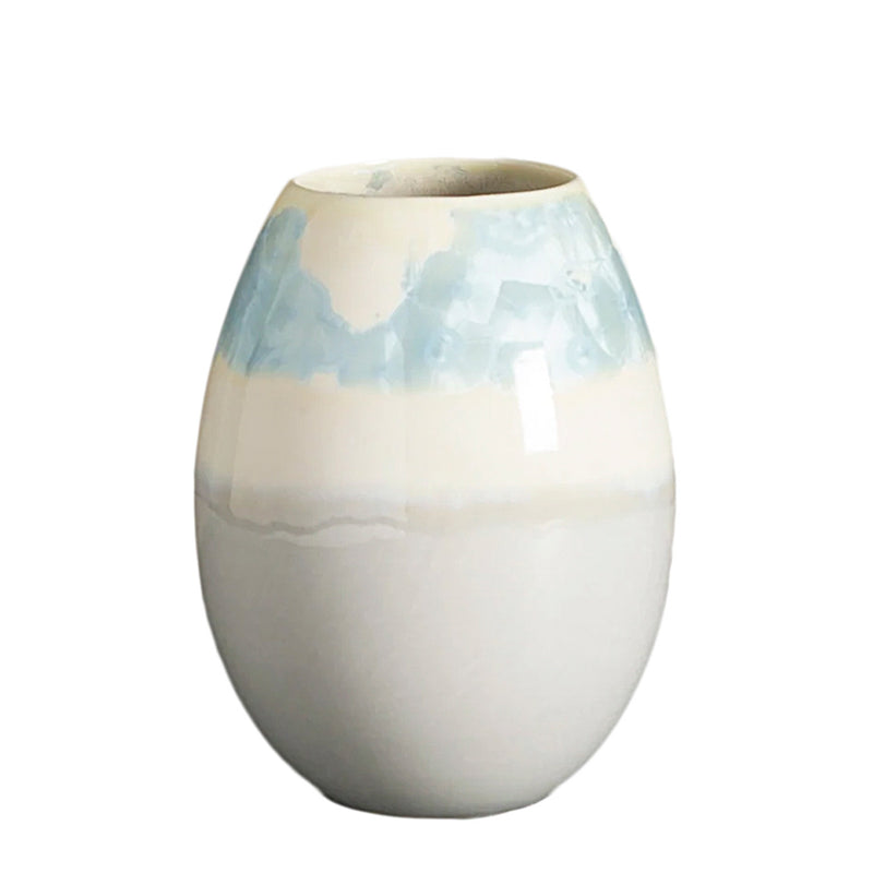 Crystal vase – grey/steel blue