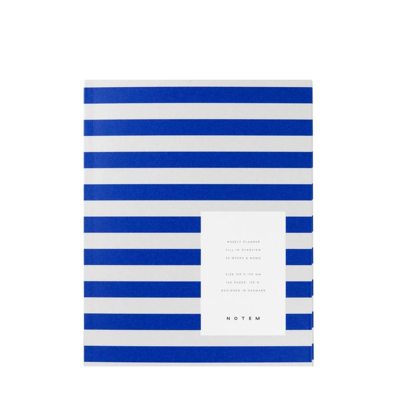 Weekly planner - UMA striped blue