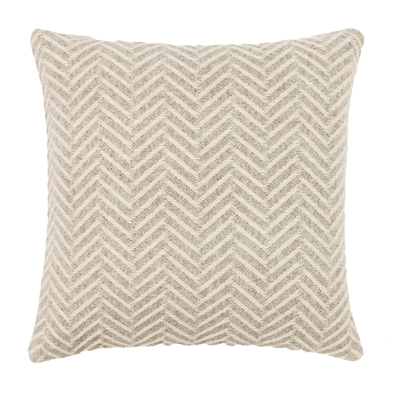 Visual cushion in merino wool with a herringbone pattern