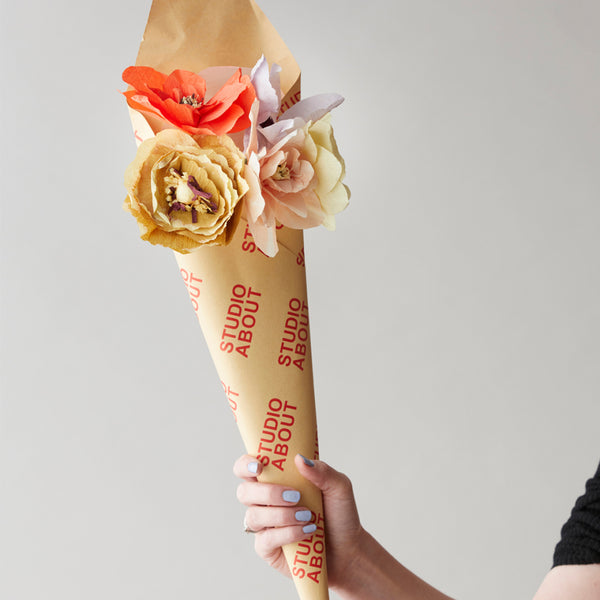 Fold your own paper flower bouquet - 5 flowers